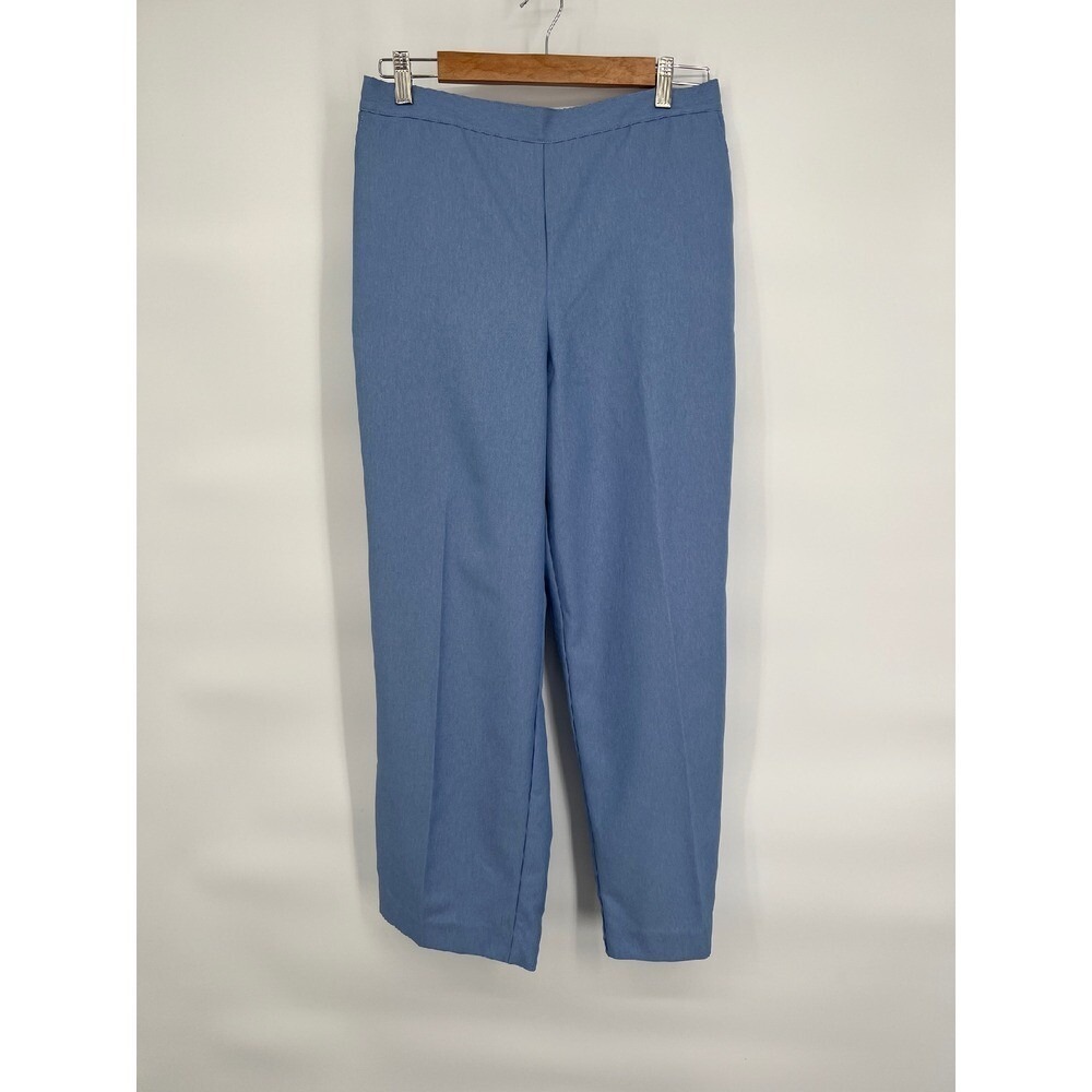 Alfred Dunner Casual Pants Elastic Waist Pull On Blue‎ Size 14